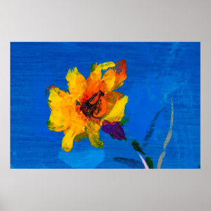 Blume Textur Ölmalerei, Art Painted Wildflow Poster