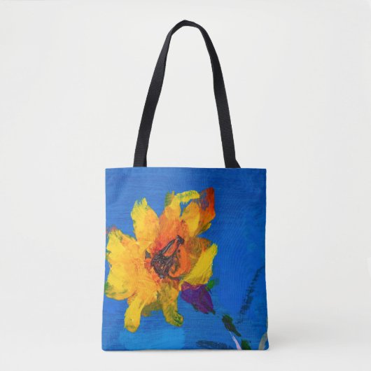 Blume Textur Ölmalerei, Art Painted Wildflow Tasche (Vorderseite)