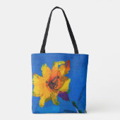 Blume Textur Ölmalerei, Art Painted Wildflow Tasche (Rückseite)