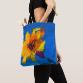 Blume Textur Ölmalerei, Art Painted Wildflow Tasche (Von Nahem)
