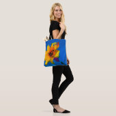 Blume Textur Ölmalerei, Art Painted Wildflow Tasche (Am Model)