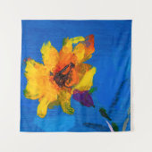 Blume Textur Ölmalerei, Art Painted Wildflow Wandteppich (Vorderseite)