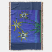 Blume texturierte Art Throw Blanket Decke (Vorderseite Vertikal)