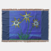 Blume texturierte Art Throw Blanket Decke (Vorderseite)