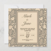Blume thematische Hochzeitseinladung Save The Date (Vorderseite)