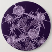 Blume THISTL violette Blume Button (Vorderseite)