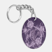 Blume THISTL violette Blume Schlüsselanhänger (Vorderseite links)