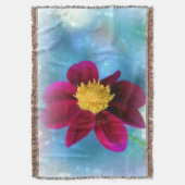 Blume Throw Blanket/Burgund Decke (Vorderseite Vertikal)
