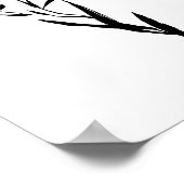 Blume Tinte : Eine Minimalistische Blumenkunst Poster (Ecke)