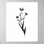 Blume Tinte : Eine Minimalistische Blumenkunst Poster (Vorne)