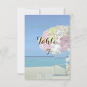 Blume-Tischkarte für Hochzeiten am Strand Einladung (Rückseite)