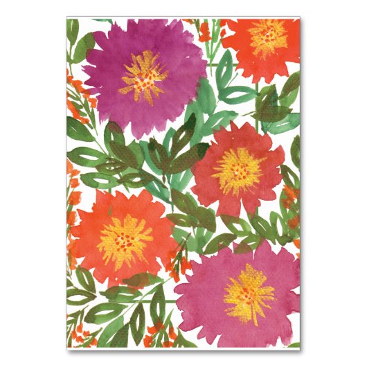 Blume Tischnummer (Rückseite)