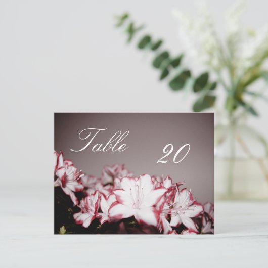 Blume Tischnummer Postkarte (Stehend Vorderseite)