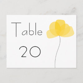 Blume Tischnummer Postkarte