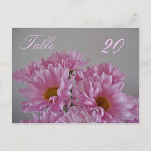 Blume Tischnummer Postkarte
