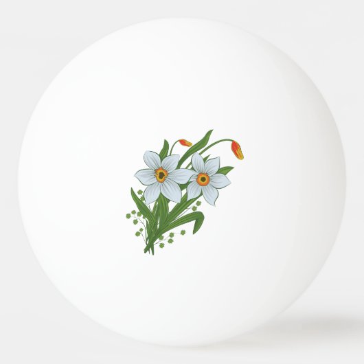 Blume Tischtennisball (Rückseite)