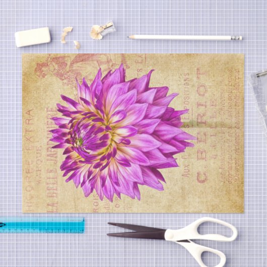 Blume Tissue Paper Decouver Art Lila Seidenpapier (Handwerk)