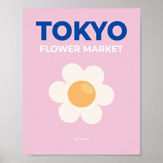 Blume Tokio Rosa Abstrakte Blüte Poster (Vorne)