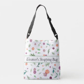 Blume Tote Bag | Blumenkreuz Tragetaschen Mit Langen Trägern (Rückseite)