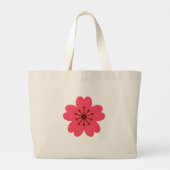 Blume Tote Bag Jumbo Stoffbeutel (Rückseite)