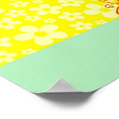 Blume Touch der grünen Libellenkunst Poster (Ecke)