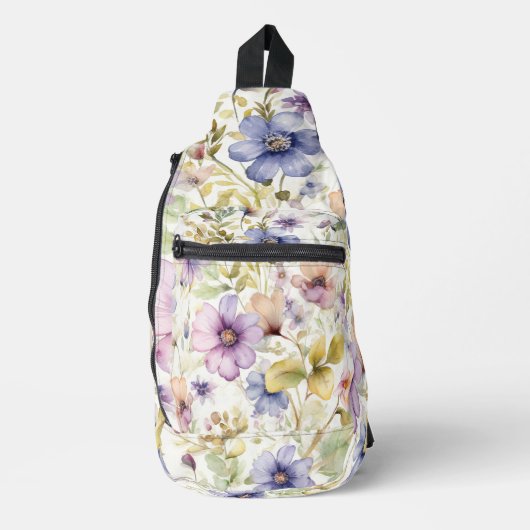 Blume-Tragetasche Crossbody Bag (Vorderseite)