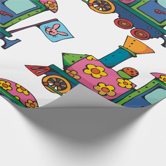 Blume Train Geschenkpapier