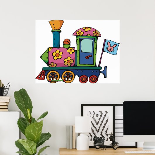Blume Train Poster (Heimbüro)