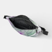 Blume Traum, Abstraktes Lila Grünes Fraktal Kunst Bauchtasche (Offen)