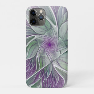 Blume Traum, Abstraktes Lila Grünes Fraktal Kunst Case-Mate iPhone Hülle