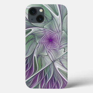 Blume Traum, Abstraktes Lila Grünes Fraktal Kunst Case-Mate iPhone Hülle