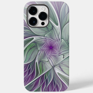 Blume Traum, Abstraktes Lila Grünes Fraktal Kunst Case-Mate iPhone 14 Pro Max Hülle
