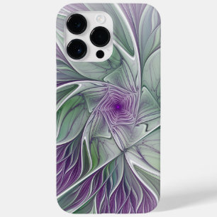 Blume Traum, Abstraktes Lila Grünes Fraktal Kunst Case-Mate iPhone 14 Pro Max Hülle