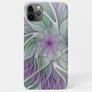 Blume Traum, Abstraktes Lila Grünes Fraktal Kunst Case-Mate iPhone Hülle