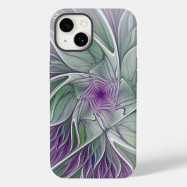 Blume Traum, Abstraktes Lila Grünes Fraktal Kunst Case-Mate iPhone 14 Hülle