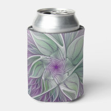 Blume Traum, Abstraktes Lila Grünes Fraktal Kunst