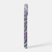 Blume Traum, Abstraktes Lila Grünes Fraktal Kunst iPhone 15 Hülle (Rechte Seite)