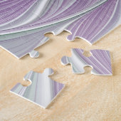 Blume Traum, Abstraktes Lila Grünes Fraktal Kunst Puzzle (Seite)