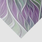 Blume Traum, Abstraktes Lila Grünes Fraktal Kunst Seidenpapier (Detail)