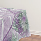 Blume Traum, Abstraktes Lila Grünes Fraktal Kunst Tischdecke (Beispiel)