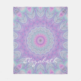 Blume Traum Pastel Mandala von JoMazArt Fleecedecke