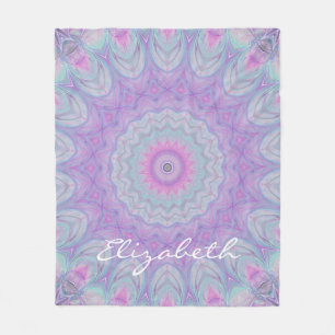 Blume Traum Pastel Mandala von JoMazArt Fleecedecke