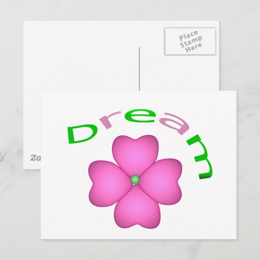 Blume - Traum Postkarte (Vorne/Hinten)