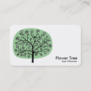 Blume Tree - ausgeblendetes Grün Visitenkarte