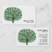 Blume Tree - ausgeblendetes Grün Visitenkarte (Vorne/Hinten)