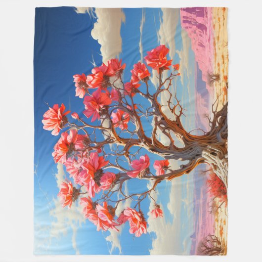 Blume Tree Fleecedecke (Vorderseite)