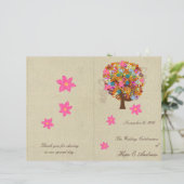 Blume Tree Hochzeitsprogramm (Stehend Vorderseite)