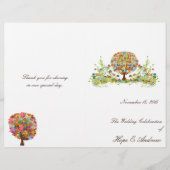 Blume Tree Hochzeitsprogramm (Vorderseite)