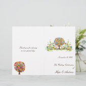 Blume Tree Hochzeitsprogramm (Stehend Vorderseite)