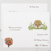 Blume Tree Hochzeitsprogramm (Vorne/Hinten)